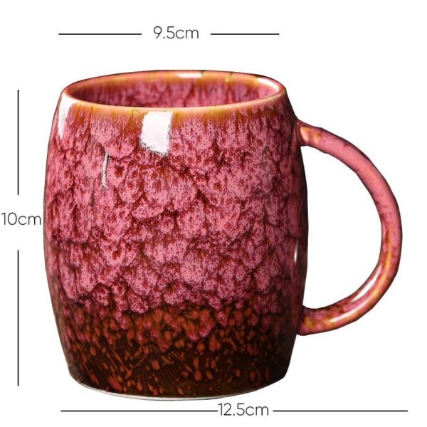 Tea Steeping Mug 480ml Ceramic Kiln-Changed Cup with Handle - Perfect for Coffee, Water, and Porcelain Pottery - Image 5