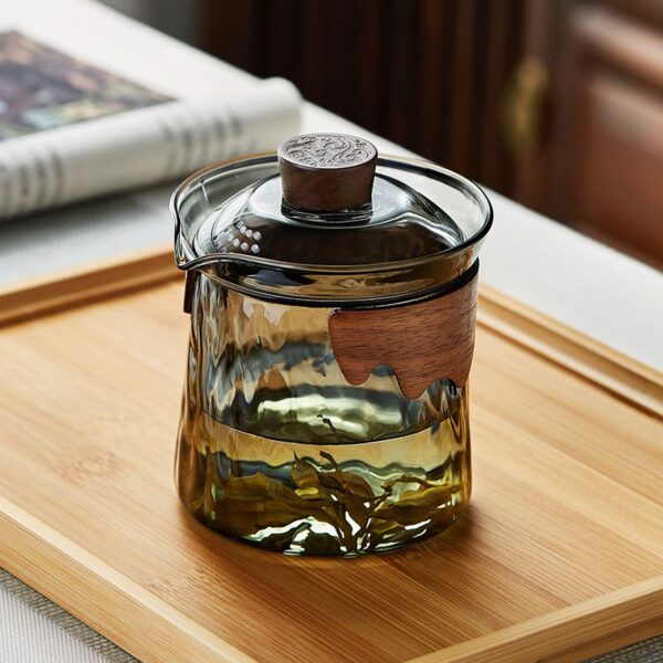 Infuser Mug Set with Anti-Scalding Glass Lid: Heat-Resistant Teapot, Tea Cup, and Filter for Single-Person Tea Brewing - Image 2