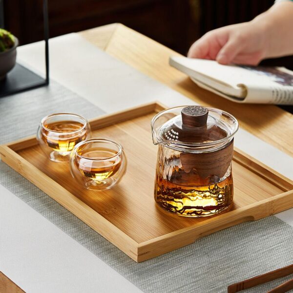 Infuser Mug Set with Anti-Scalding Glass Lid: Heat-Resistant Teapot, Tea Cup, and Filter for Single-Person Tea Brewing - Image 4