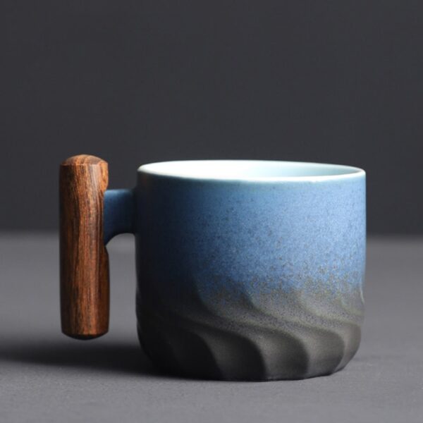 Tea Steeping Mug: Handmade Ceramic Retro Coffee Cup with Filter, Perfect Birthday Gift - Image 2