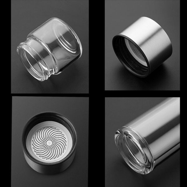 Tea Infusing Bottle Double Wall Thermal Glass Mug with Tea-Water Separation for Creative Insulation - Image 4