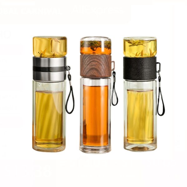 Tea Infusing Bottle Double Wall Thermal Glass Mug with Tea-Water Separation for Creative Insulation - Image 5