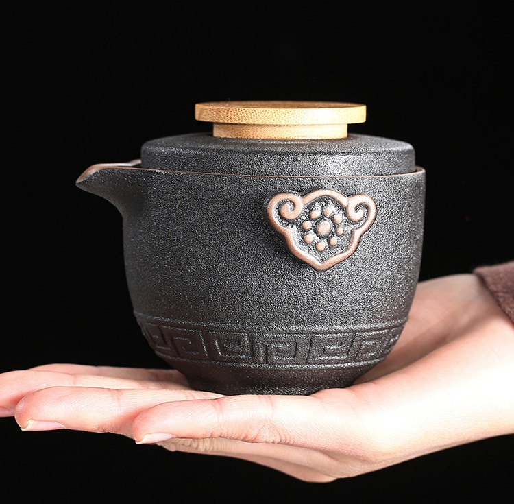 Tea Kit High-Grade Chinese Travel Tea Set with Kung Fu Ceramic Teapot, Porcelain Teaset, Gaiwan, and Tea Cups for Tea Ceremony