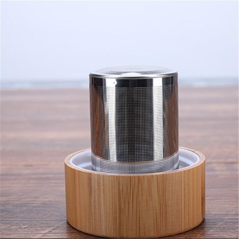 Glass Water Bottle With Bamboo Lid - 300ml and 400ml Travel-Sized Double Wall Glass Sport Tumbler with Stainless Steel Tea Infuser Filter
