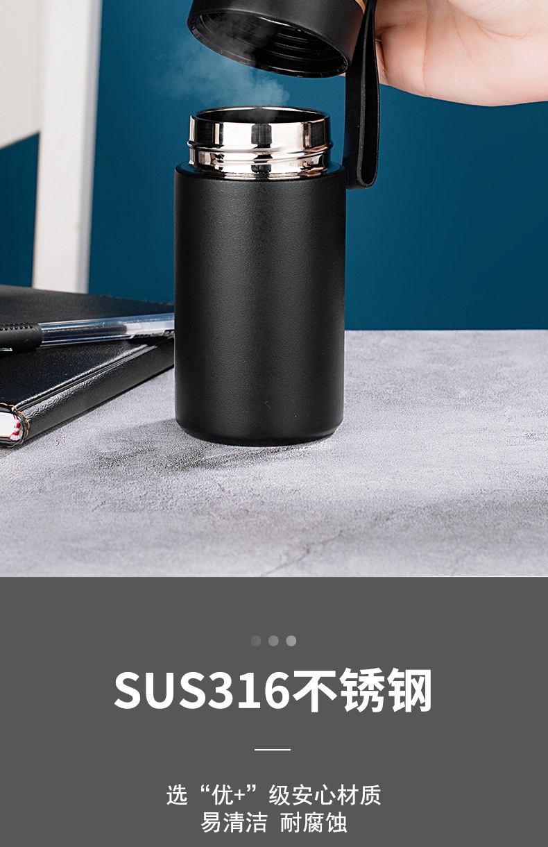 Stainless Steel Tea Infusing Bottle Insulated Thermos Travel Mug with Leakproof Design and Built-In Strainer for Tea and Coffee Enthusiasts
