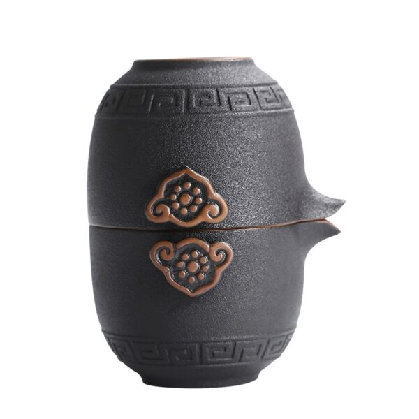 Tea Kit High-Grade Chinese Travel Tea Set with Kung Fu Ceramic Teapot, Porcelain Teaset, Gaiwan, and Tea Cups for Tea Ceremony - Image 6