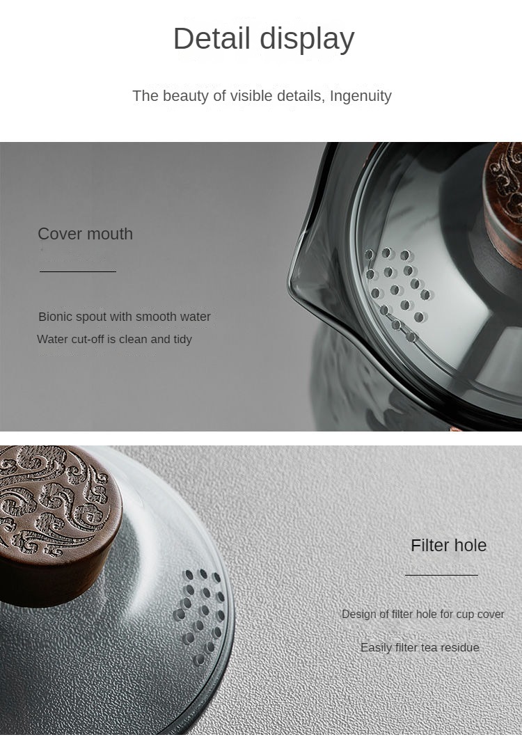 Infuser Mug Set with Anti-Scalding Glass Lid: Heat-Resistant Teapot, Tea Cup, and Filter for Single-Person Tea Brewing
