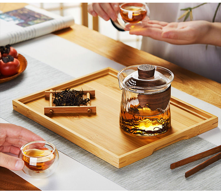 Infuser Mug Set with Anti-Scalding Glass Lid: Heat-Resistant Teapot, Tea Cup, and Filter for Single-Person Tea Brewing