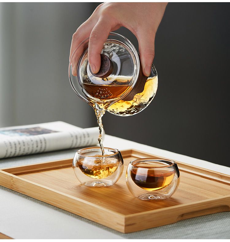 Infuser Mug Set with Anti-Scalding Glass Lid: Heat-Resistant Teapot, Tea Cup, and Filter for Single-Person Tea Brewing