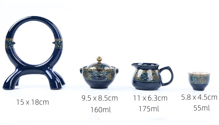 Tea Kit 8-Piece Semi-Automatic Chinese Ceramic Purple Clay Tea Set with Tea Cups and Kung Fu Teapot