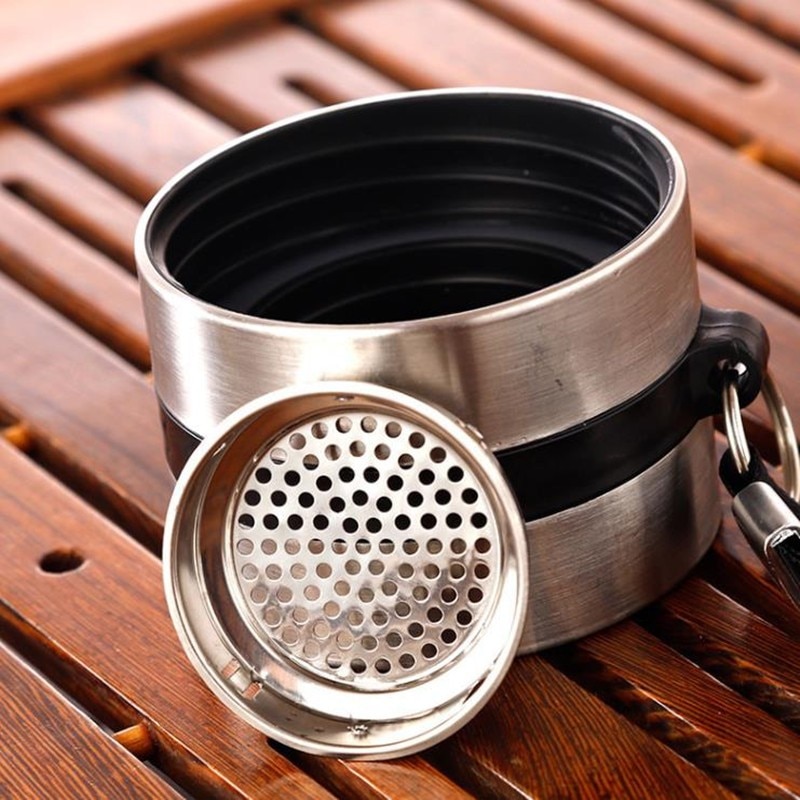 Borosilicate Glass Tea Infusing Bottle Double-Layer Tea Water Cup with Built-In Tea Filter 