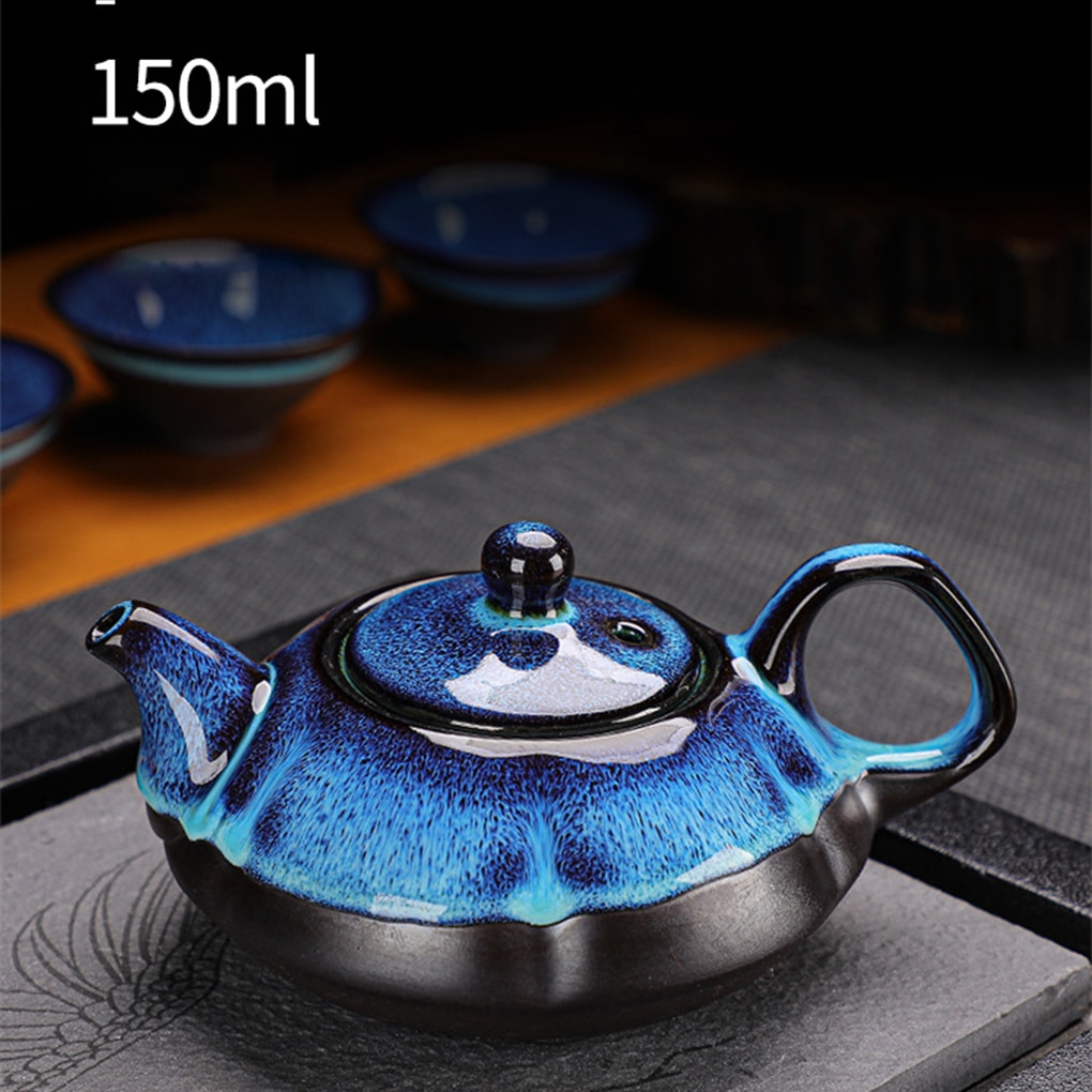 Tea Kit for Office and Hotel Use Portable Ceramic Vintage Teapot and Teacup Set for Business Meetings and Traditional Teaware