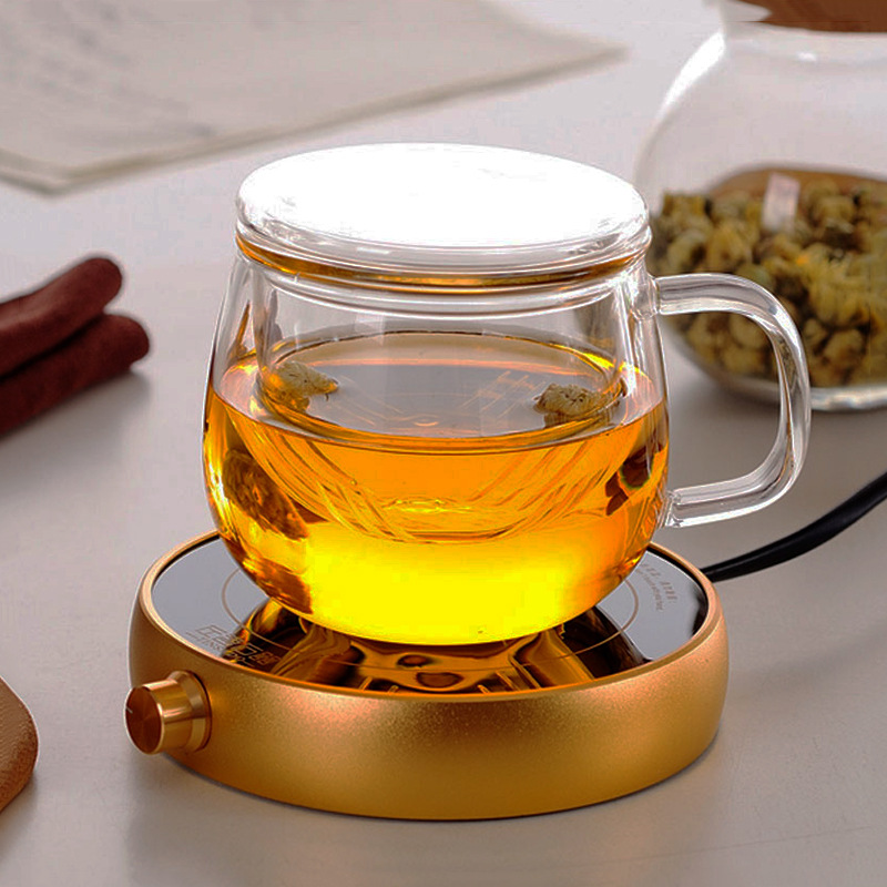 Infuser Mug Transparent Glass Tea Cups with Lids, Heat-Resistant Borosilicate Glass for Flower Tea, Coffee, and Milk in Office