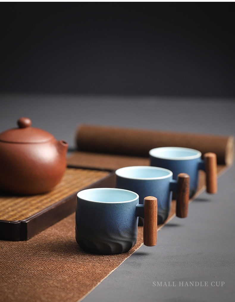 Tea Steeping Mug: Handmade Ceramic Retro Coffee Cup with Filter, Perfect Birthday Gift