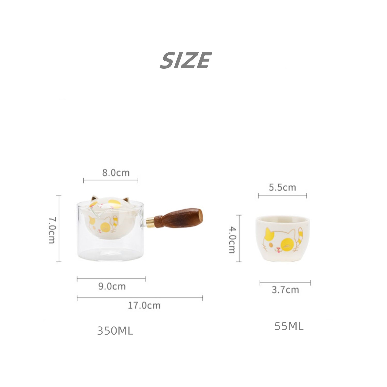 Tea Kit Portable Glass and Ceramic Chinese Kung Fu Tea Set - Ideal Travel Teaware Sets with Teapot, Tea Cup Set, and Infuser