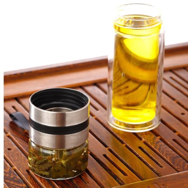 Borosilicate Glass Tea Infusing Bottle Double-Layer Tea Water Cup with Built-In Tea Filter - Image 6